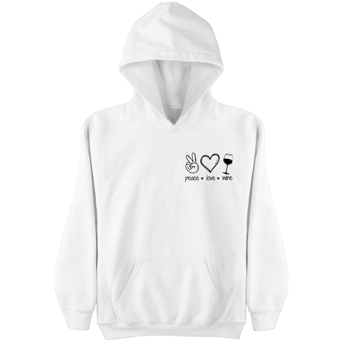 % SALE % - Peace Love Wine - Leichter Damen Hoodie