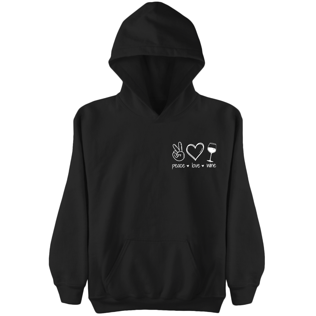 % SALE % - Peace Love Wine - Leichter Damen Hoodie