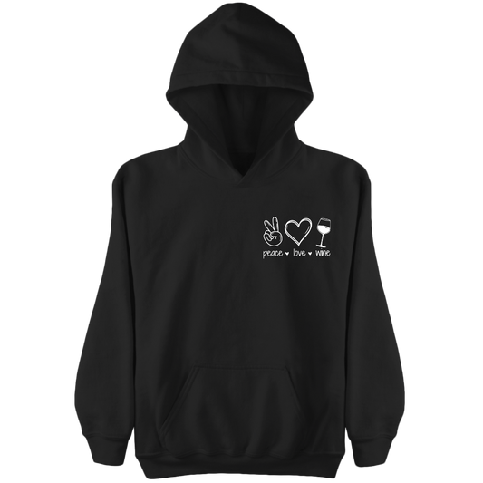 % SALE % - Peace Love Wine - Leichter Damen Hoodie