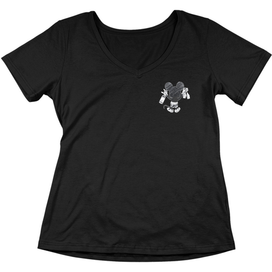 Champagne Mouse - V-Ausschnitt Damenshirt