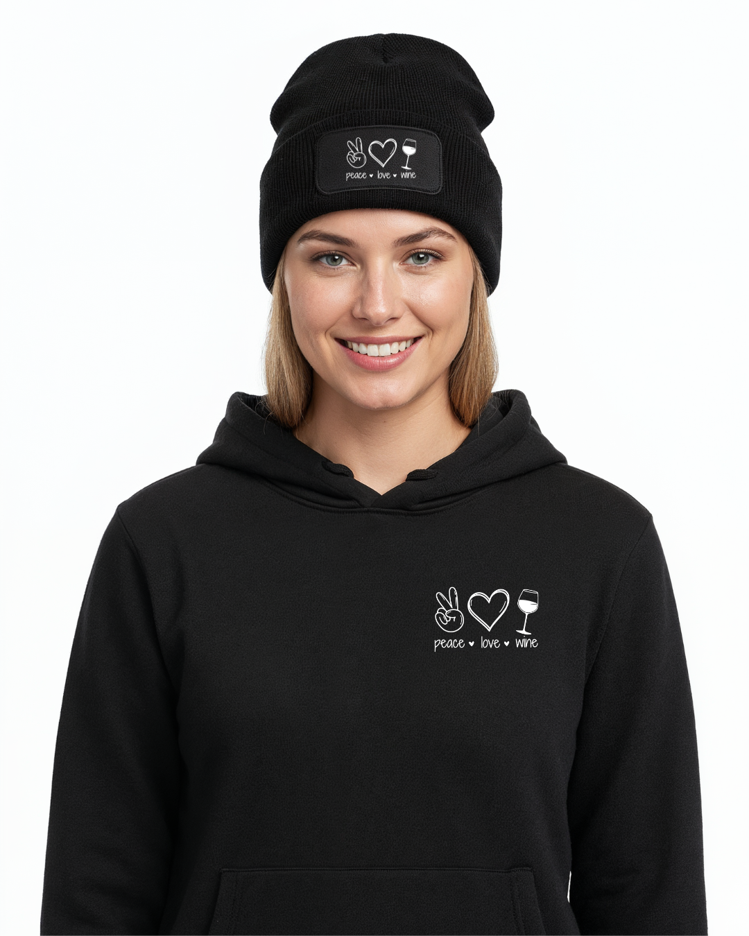 Peace Love Wine - Beanie