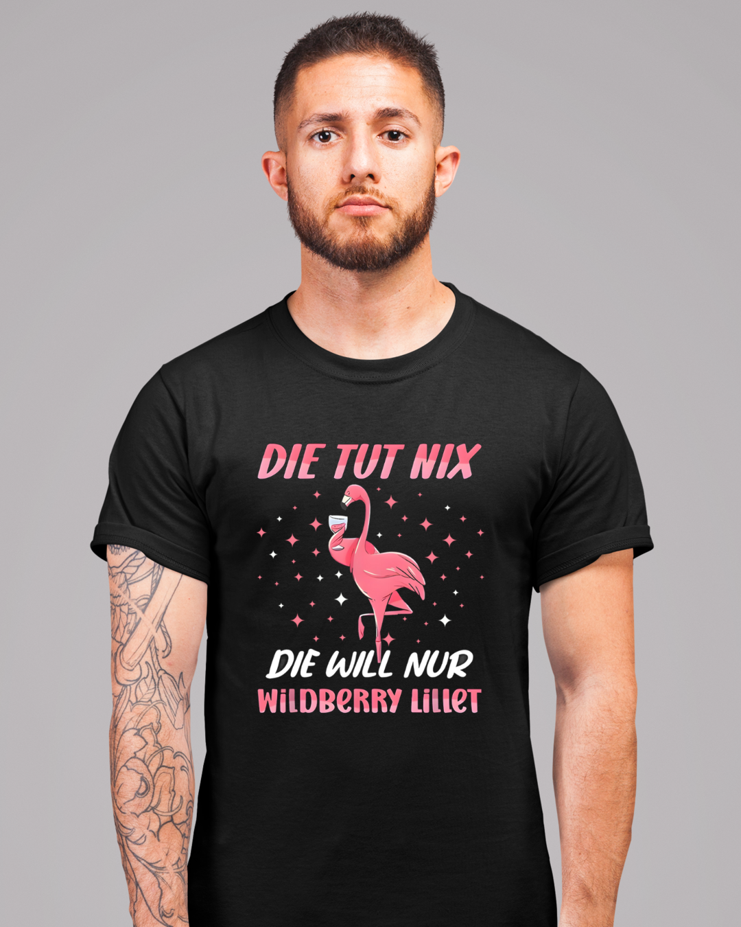 Flamingo - die tut nix, die will nur Wildberry Lillet - Herrenshirt