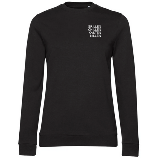 Grillen Chillen Kasten Killen - Damen Sweatshirt