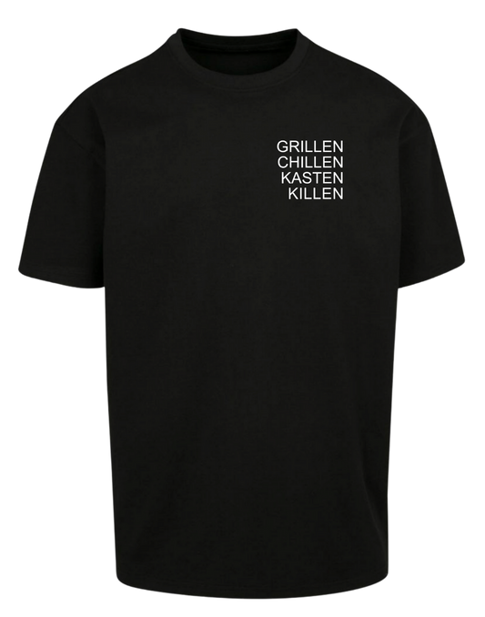 Grillen Chillen Kasten Killen - Unisex Oversized T-Shirt