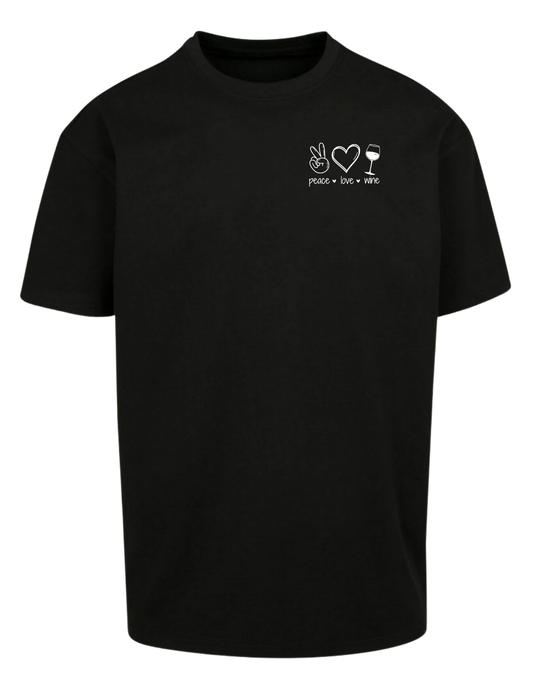 Peace Love Wine - Unisex Oversized T-Shirt
