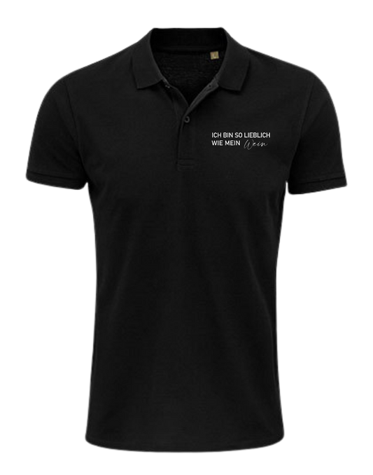 Ich bin so lieblich wie mein Wein  - Unisex Poloshirt