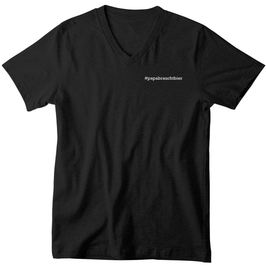 #papabrauchtbier - V-Ausschnitt Herrenshirt