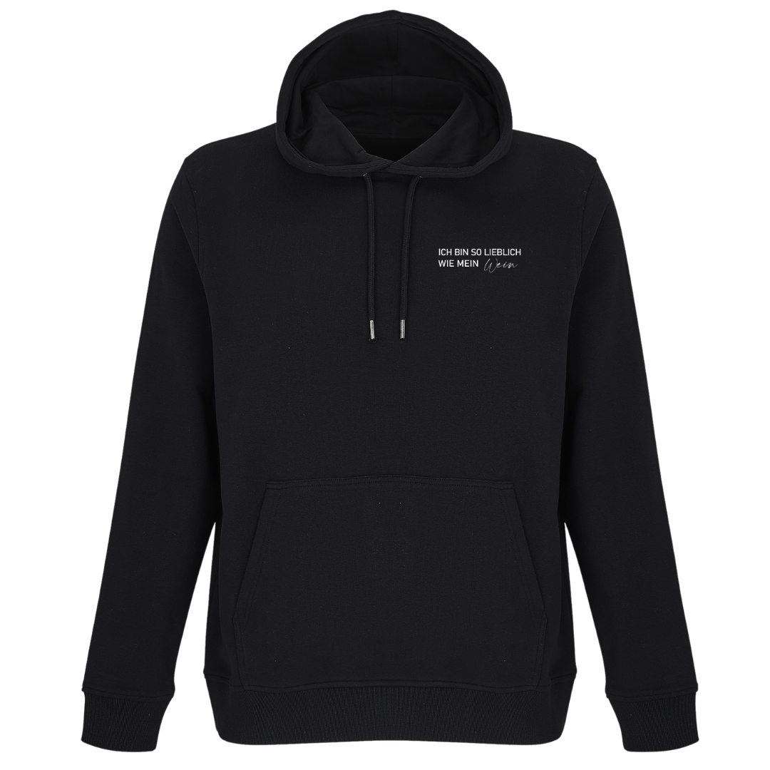 Ich bin so lieblich wie mein Wein - Unisex Bio Hoodie