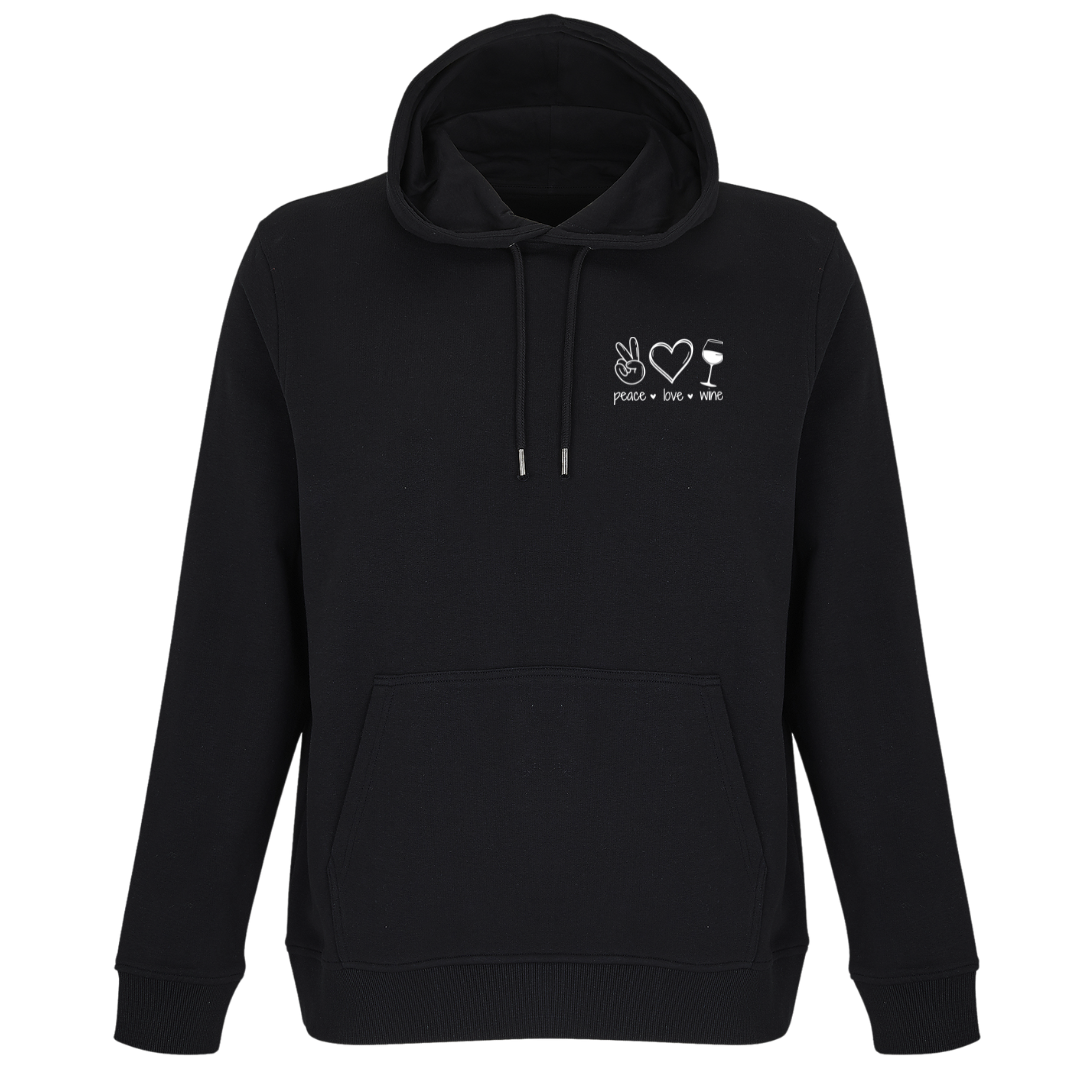 Peace Love Wine - Unisex Bio Hoodie