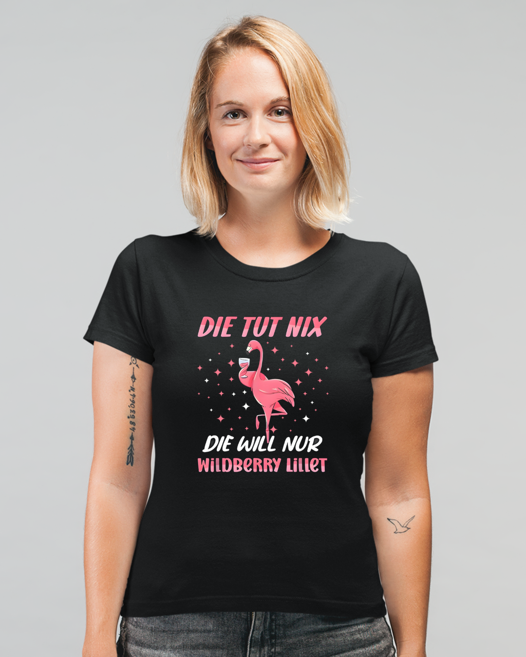 Flamingo - die tut nix, die will nur Wildberry Lillet - Damenshirt