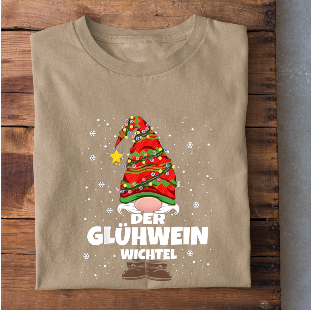 Der Glühwein Wichtel - Herren Bio-Baumwolle T-Shirt