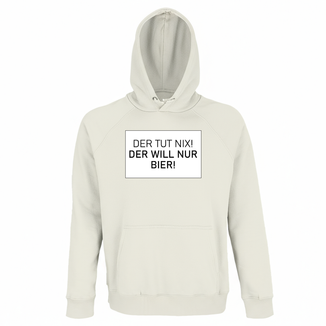 Der tut nix der will nur Bier - Unisex Bio Hoodie