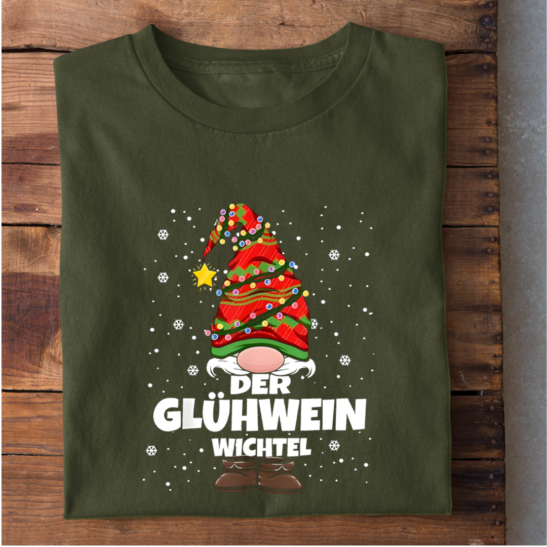 Der Glühwein Wichtel - Herren Bio-Baumwolle T-Shirt