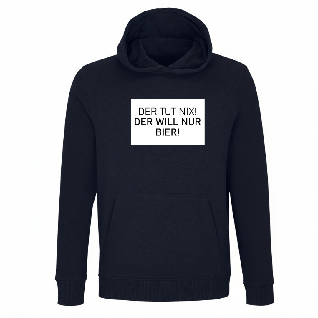 Der tut nix der will nur Bier - Unisex Bio Hoodie