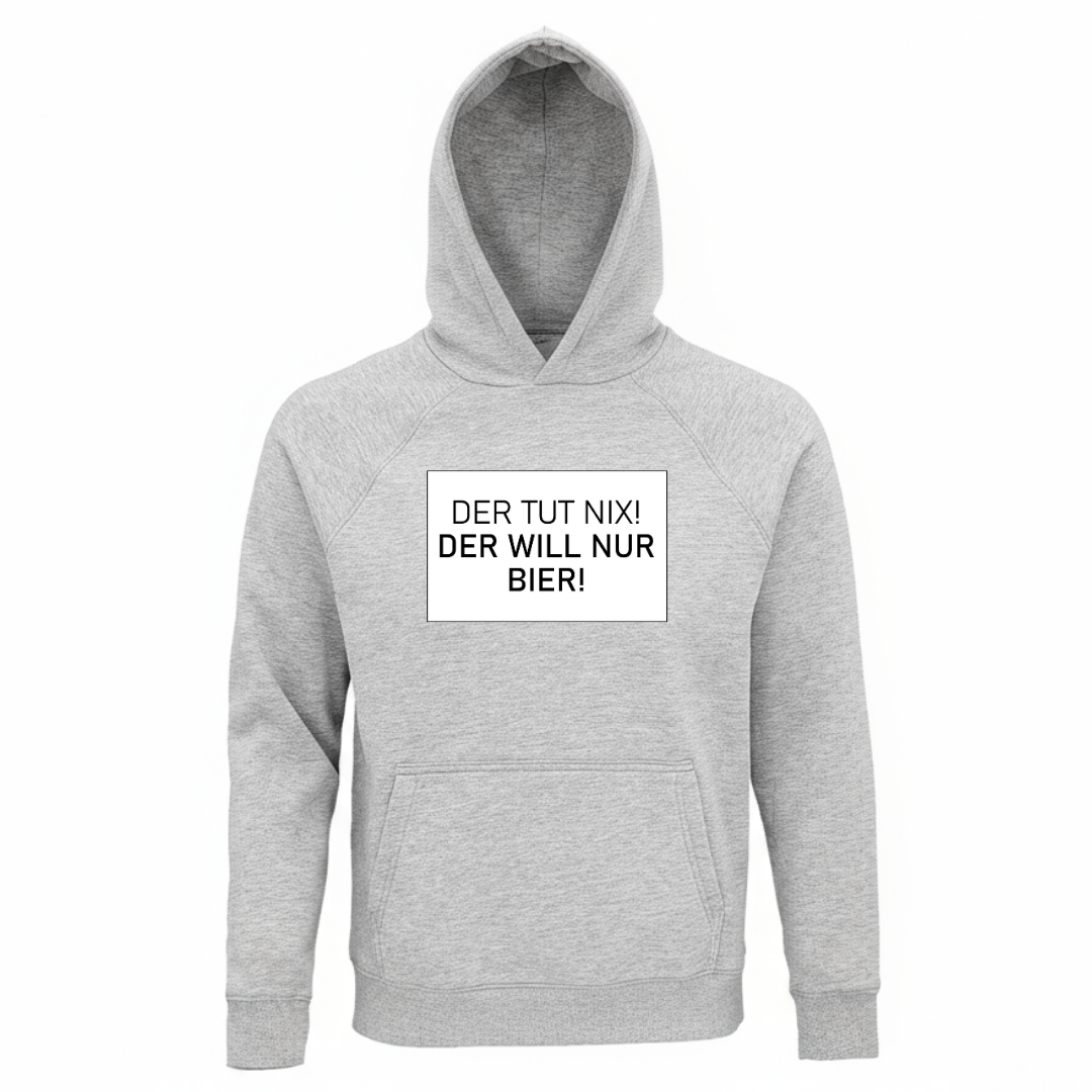 Der tut nix der will nur Bier - Unisex Bio Hoodie