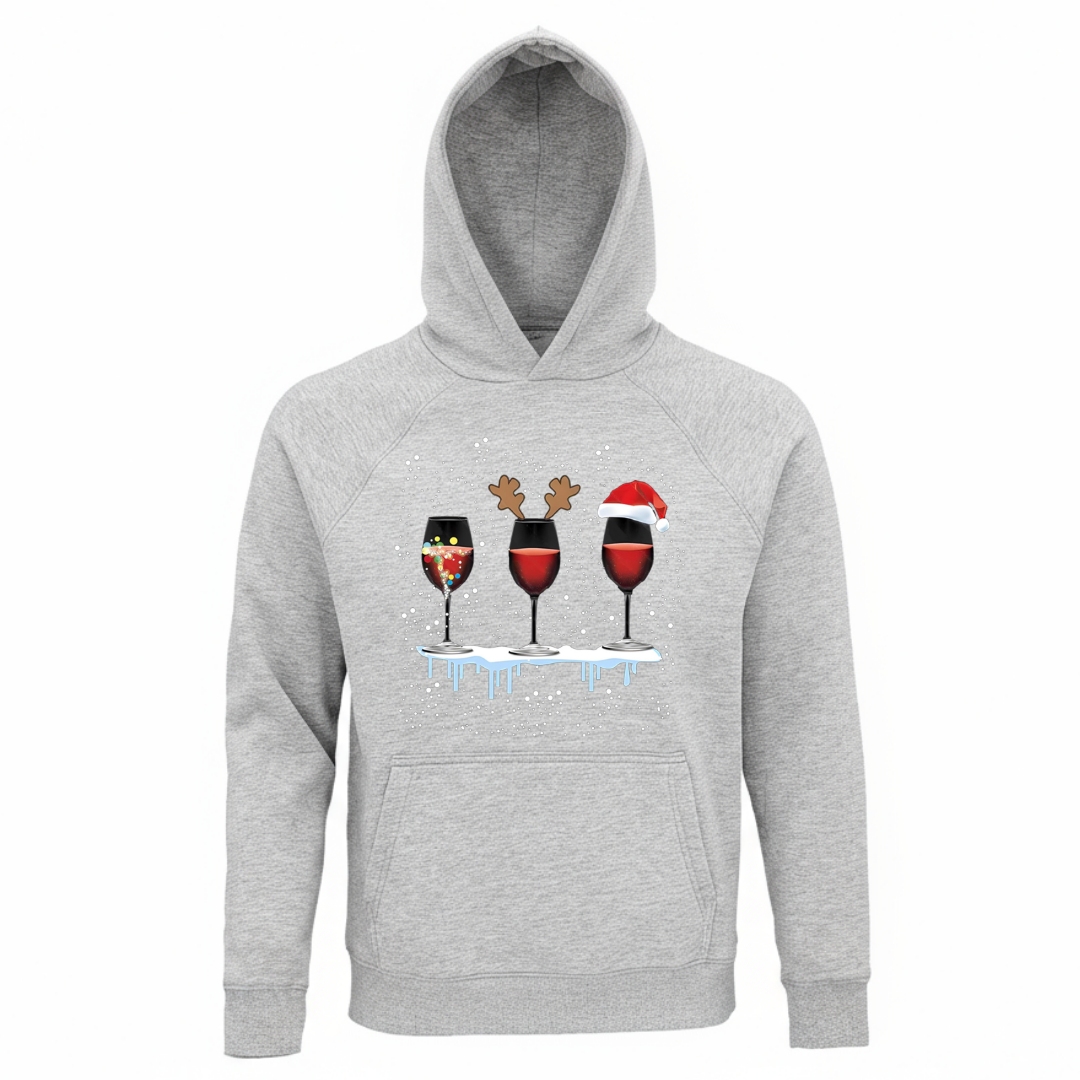 Christmas Wine Party - Unisex Bio Hoodie