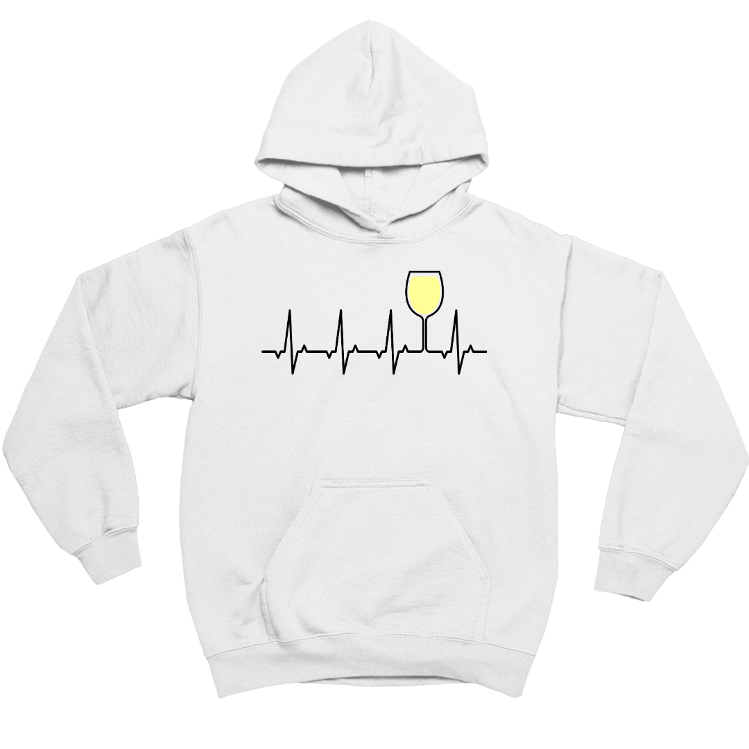 Weißwein Herzschlag - Herren Hoodie