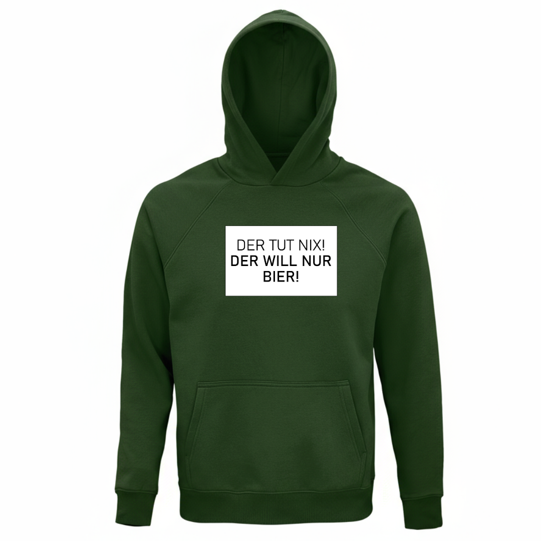 Der tut nix der will nur Bier - Unisex Bio Hoodie