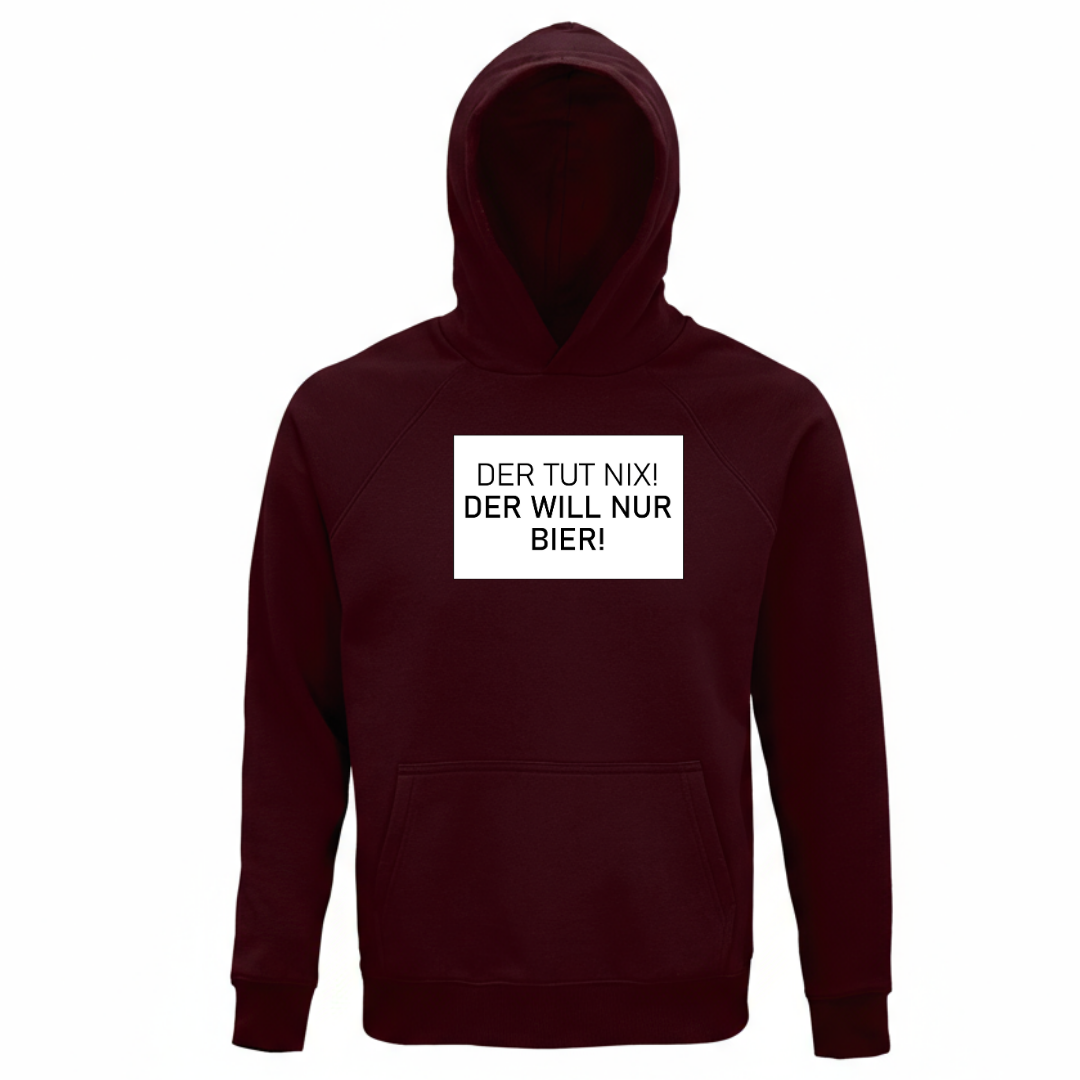 Der tut nix der will nur Bier - Unisex Bio Hoodie