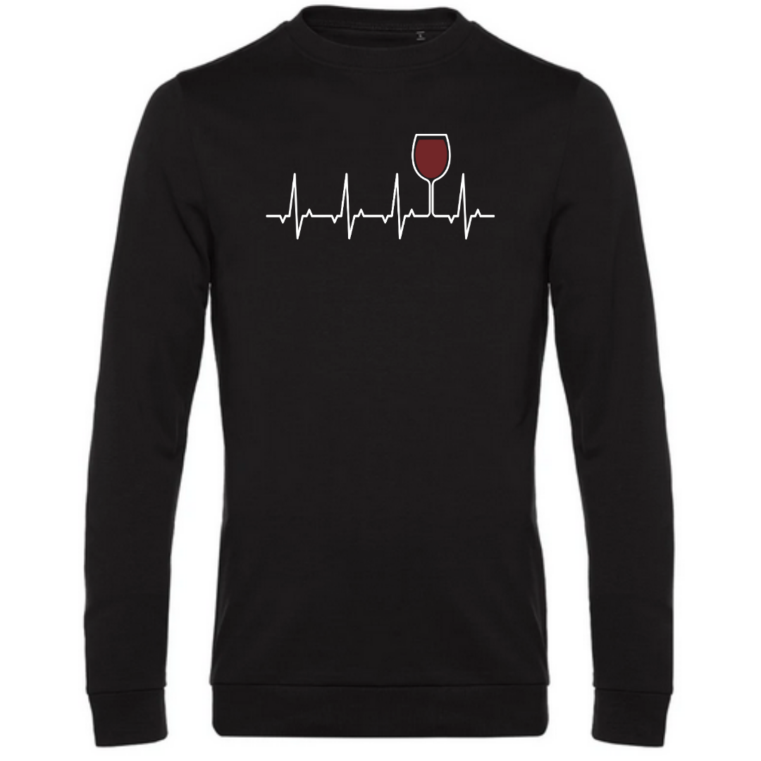 Rotwein Herzschlag - Herren Sweatshirt