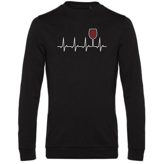 Rotwein Herzschlag - Herren Sweatshirt