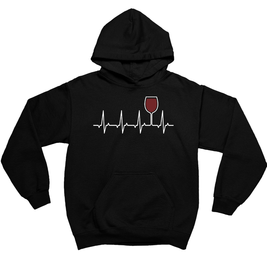 Rotwein Herzschlag - Herren Hoodie