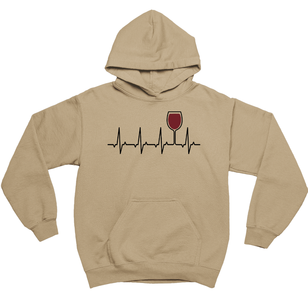 Rotwein Herzschlag - Herren Hoodie