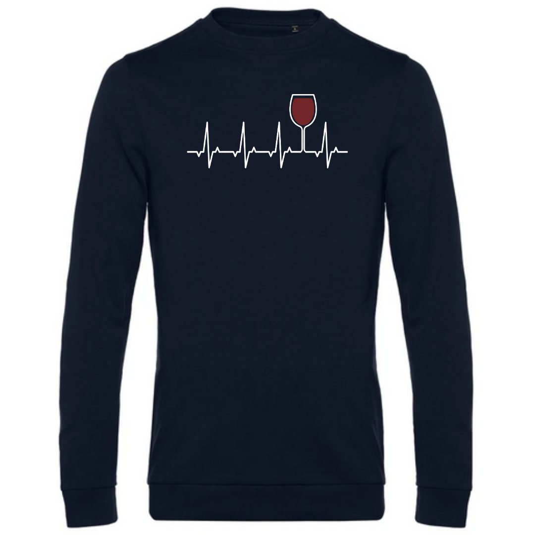 Rotwein Herzschlag - Herren Sweatshirt