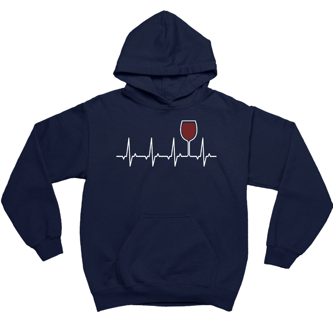 Rotwein Herzschlag - Herren Hoodie