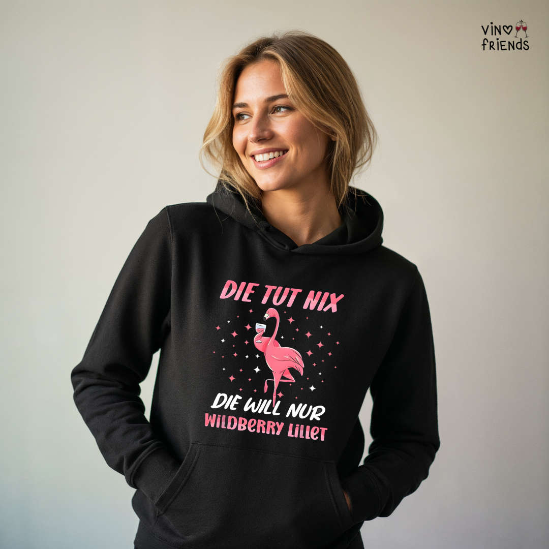 Flamingo - die tut nix, die will nur Wildberry Lillet - Damen Hoodie