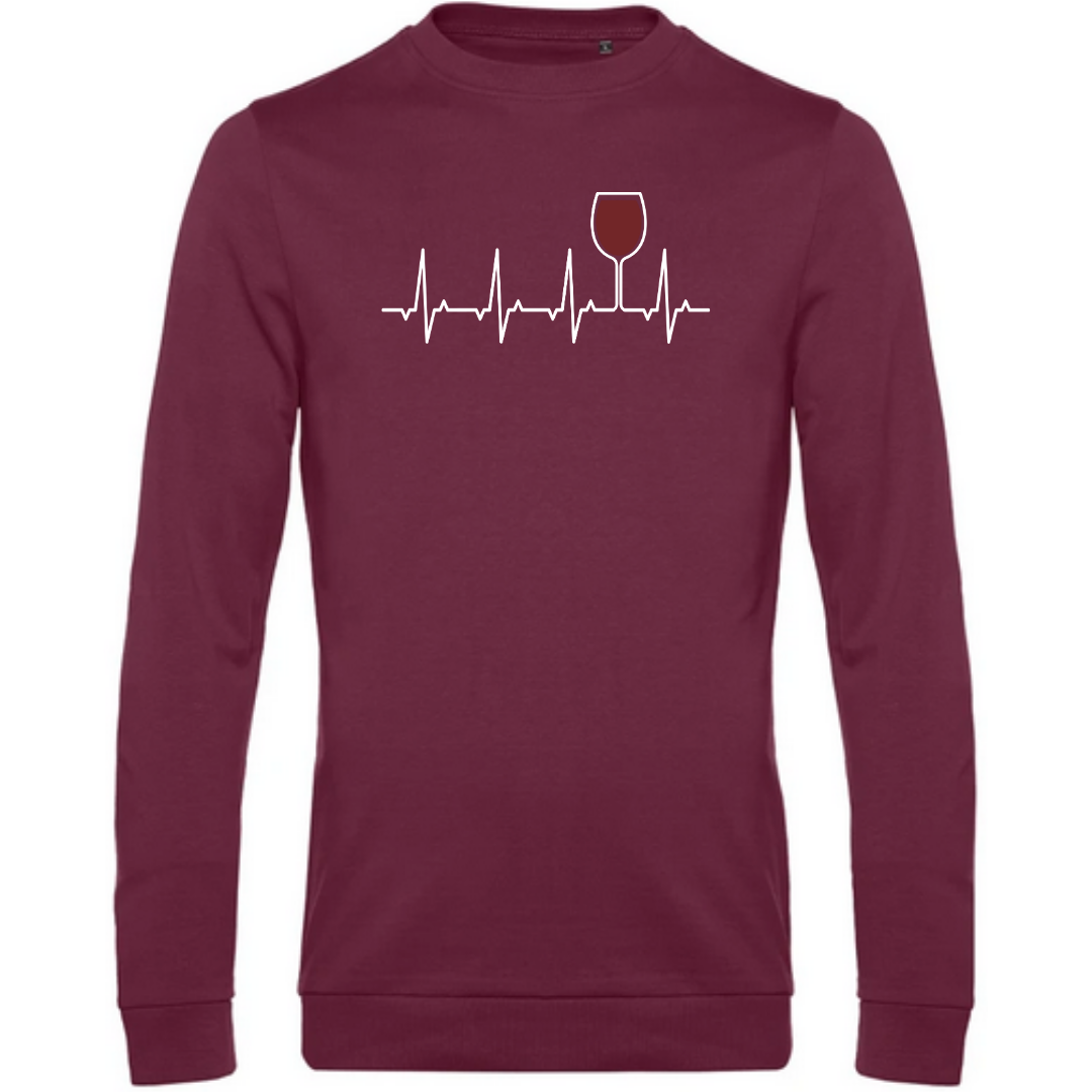 Rotwein Herzschlag - Herren Sweatshirt