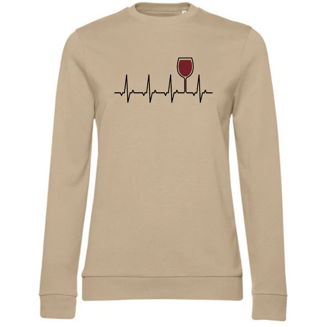 Rotwein Herzschlag - Damen Sweatshirt