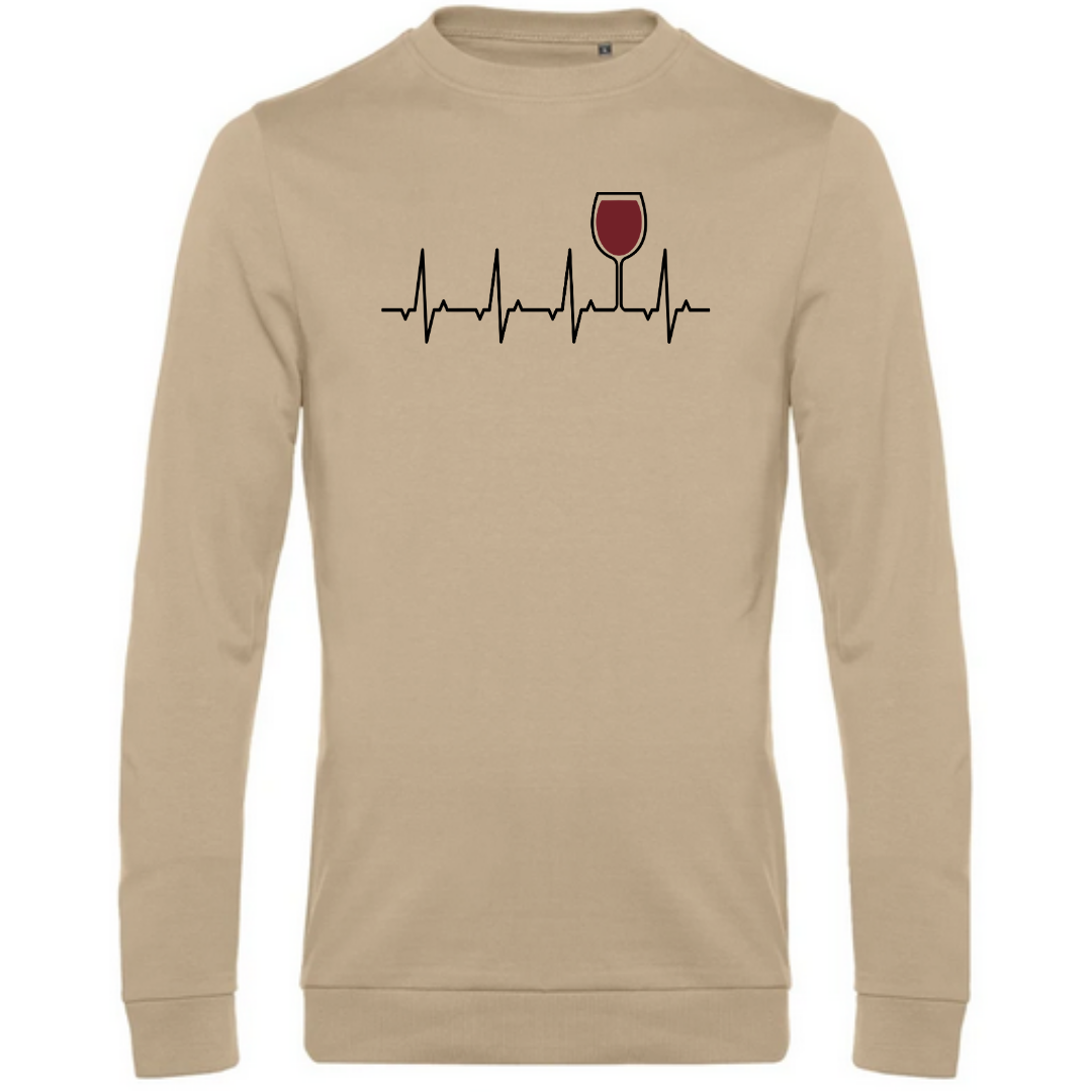 Rotwein Herzschlag - Herren Sweatshirt