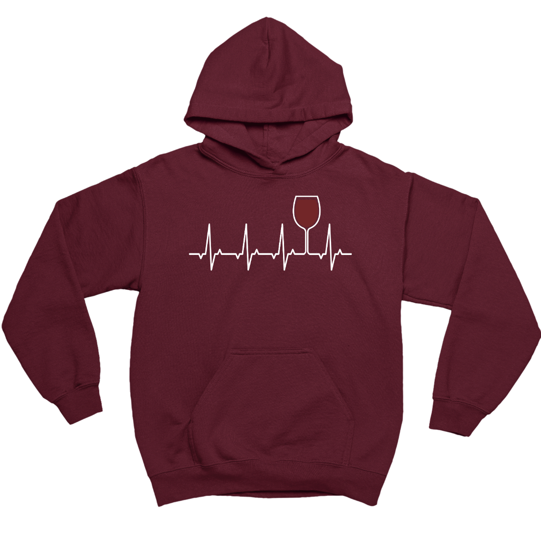 Rotwein Herzschlag - Herren Hoodie