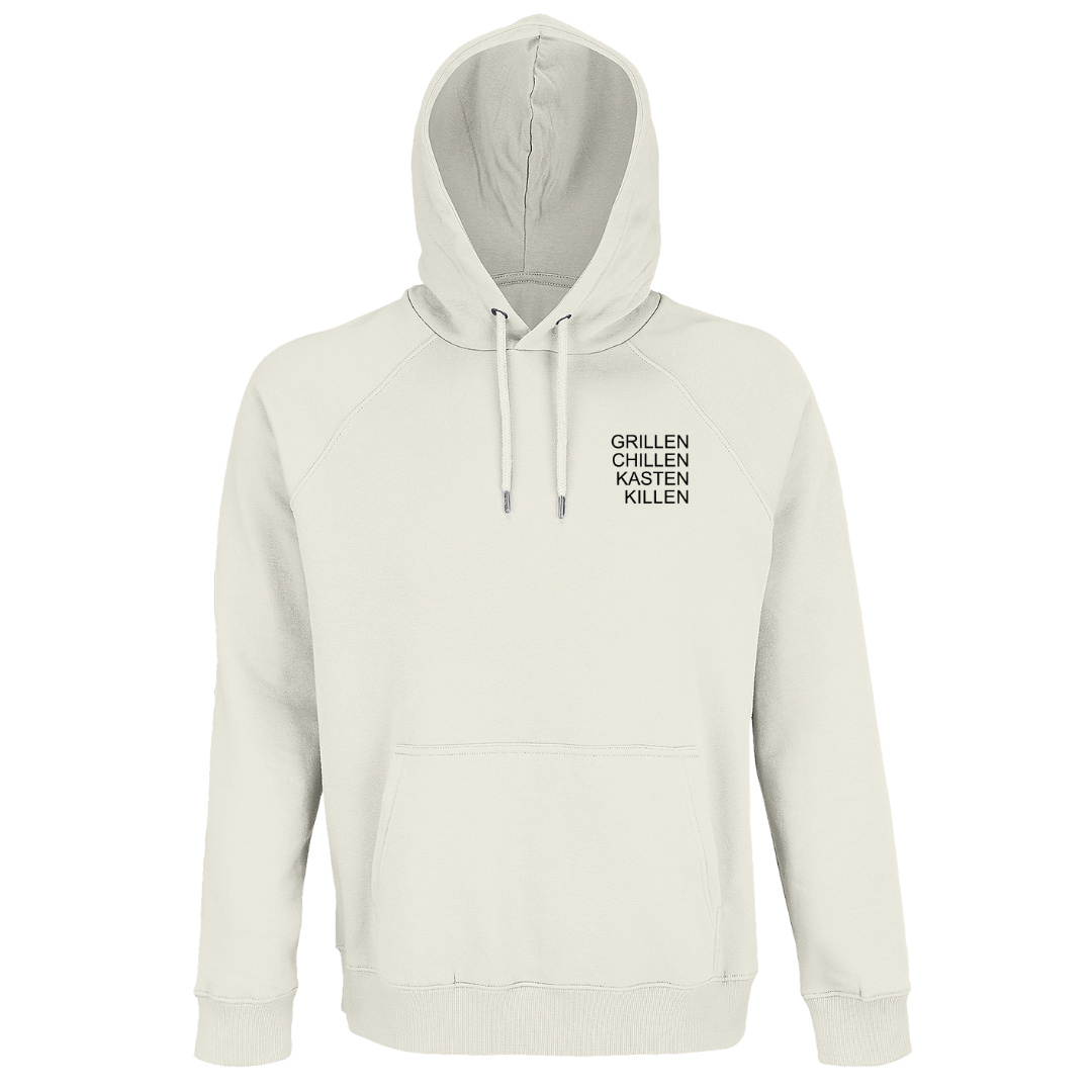 Grillen Chillen Kasten Killen - Unisex Bio Hoodie
