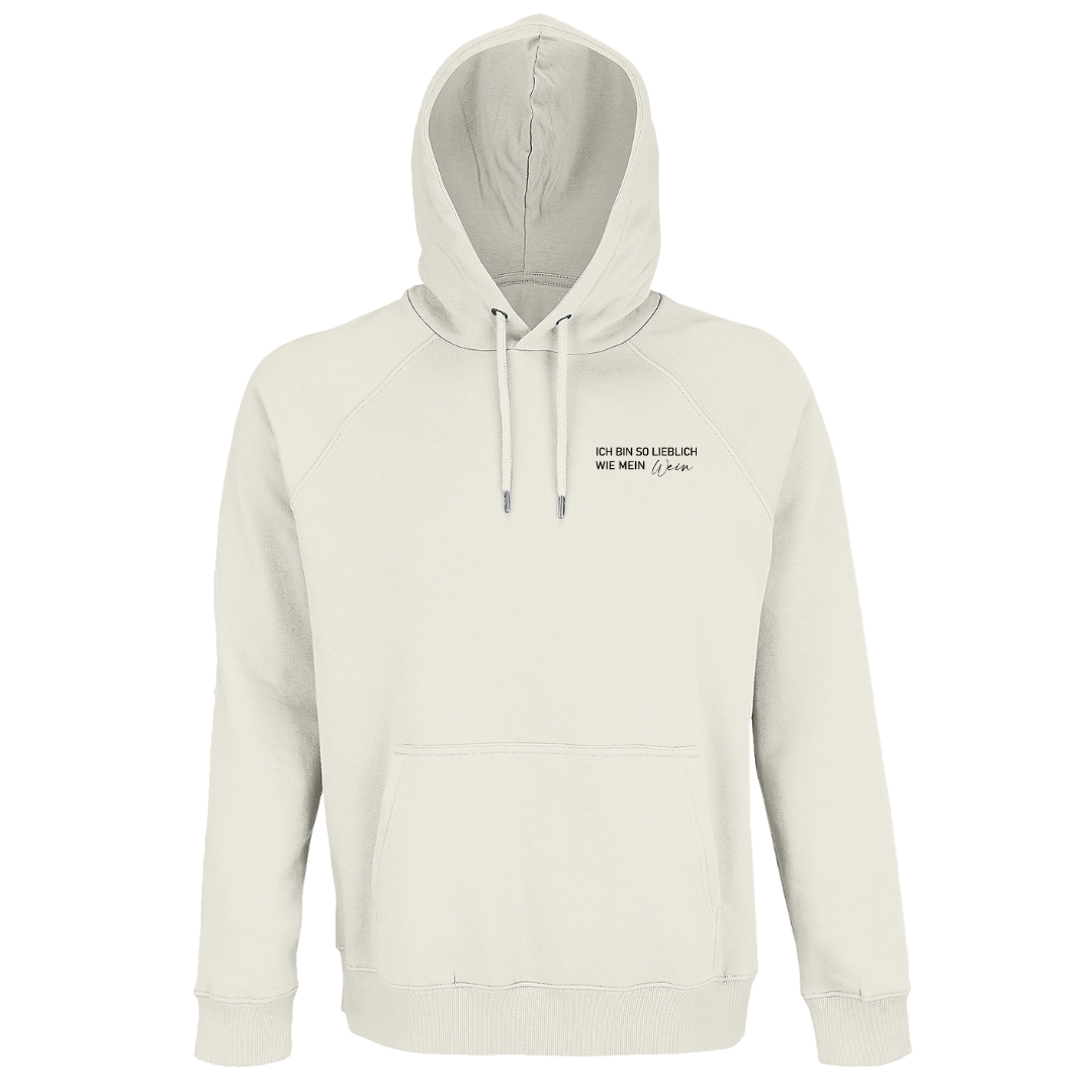 Ich bin so lieblich wie mein Wein - Unisex Bio Hoodie