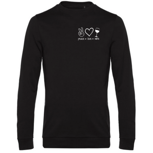 Peace Love Wine - Herren Sweatshirt