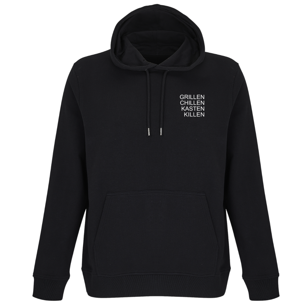 Grillen Chillen Kasten Killen - Unisex Bio Hoodie