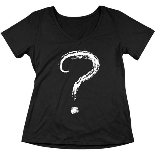 Zufälliges Design - V-Ausschnitt Damenshirt