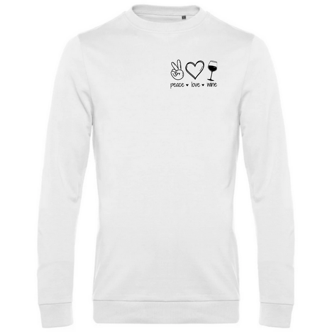 Peace Love Wine - Herren Sweatshirt