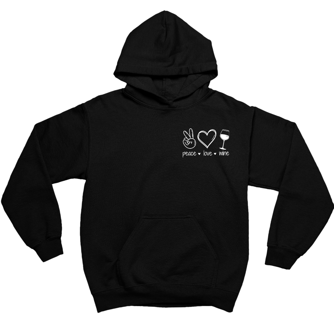 Peace Love Wine - Herren Hoodie