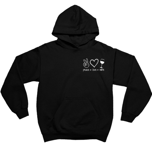 Peace Love Wine - Herren Hoodie