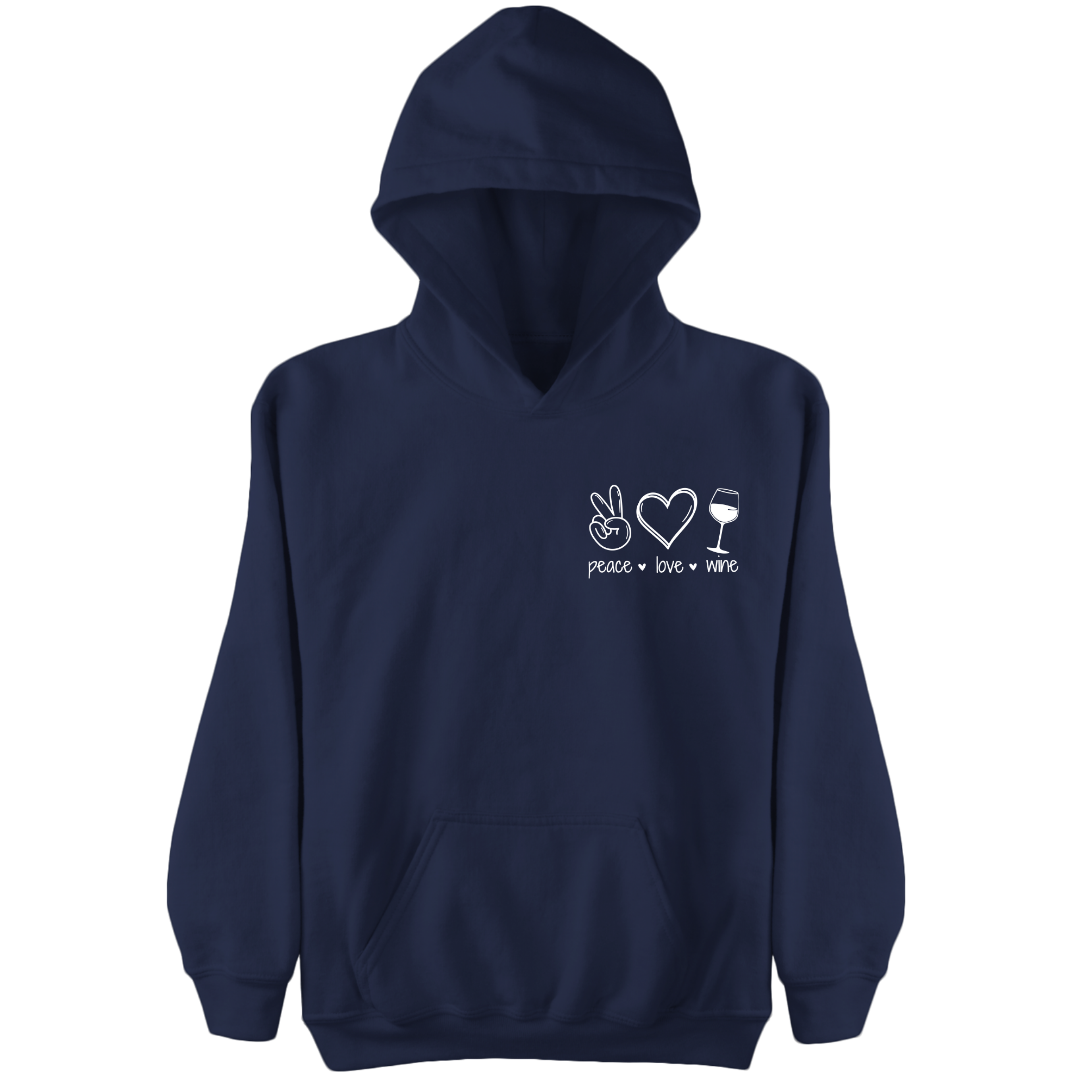 Peace Love Wine - Damen Hoodie