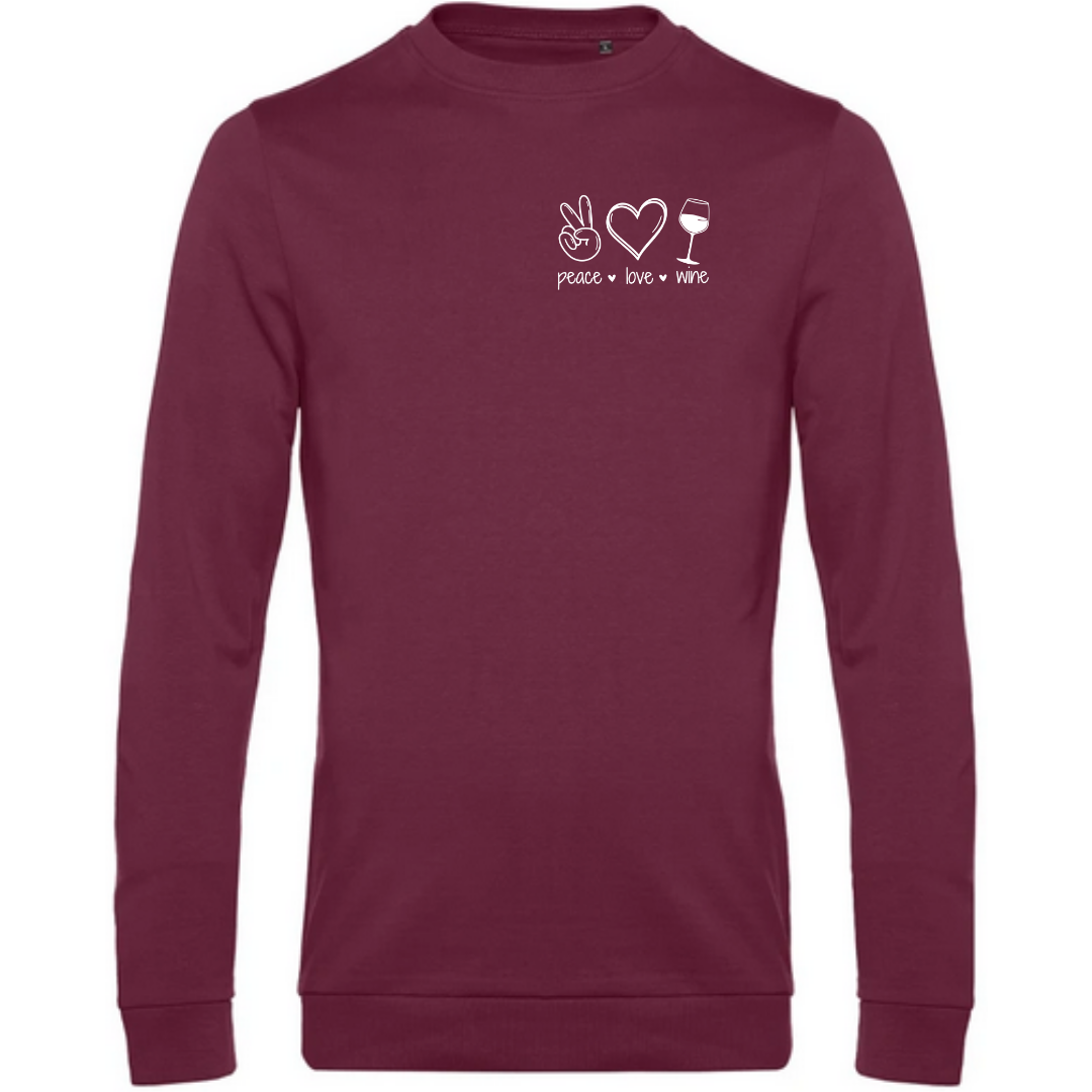 Peace Love Wine - Herren Sweatshirt