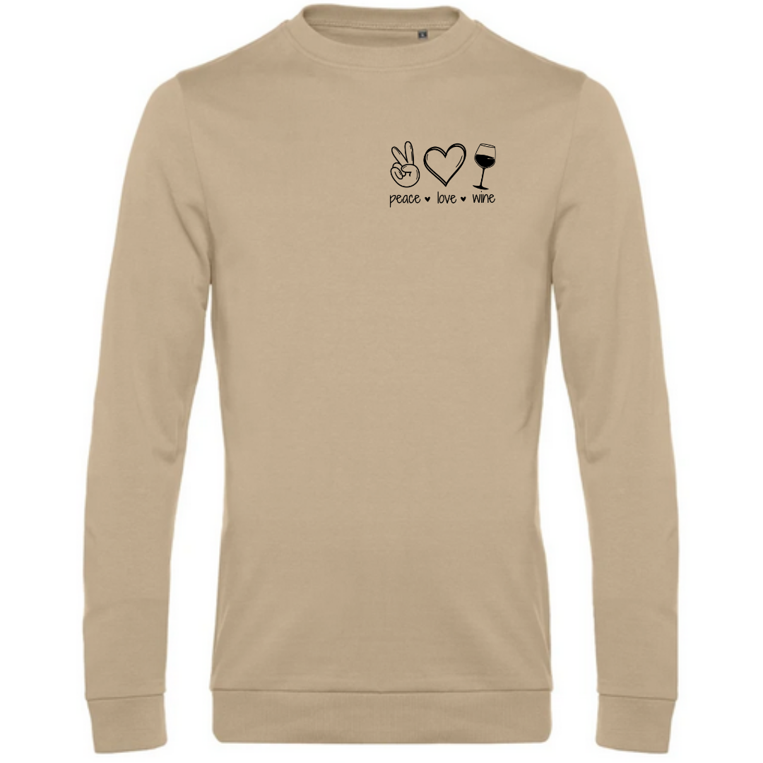 Peace Love Wine - Herren Sweatshirt