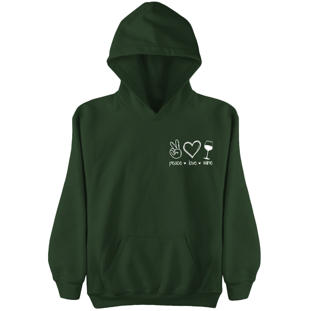 Peace Love Wine - Damen Hoodie