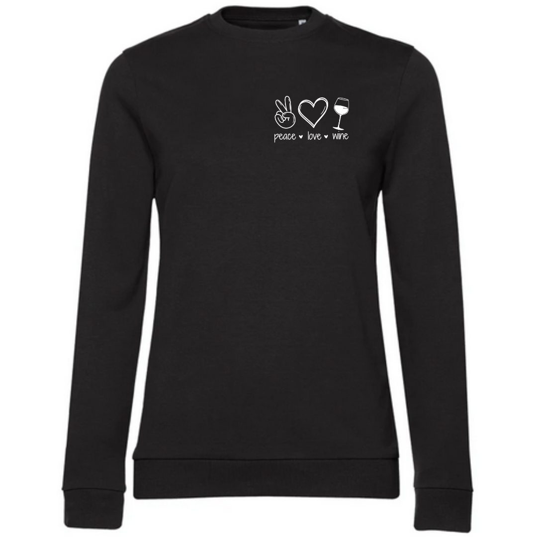 Peace Love Wine - Damen Sweatshirt