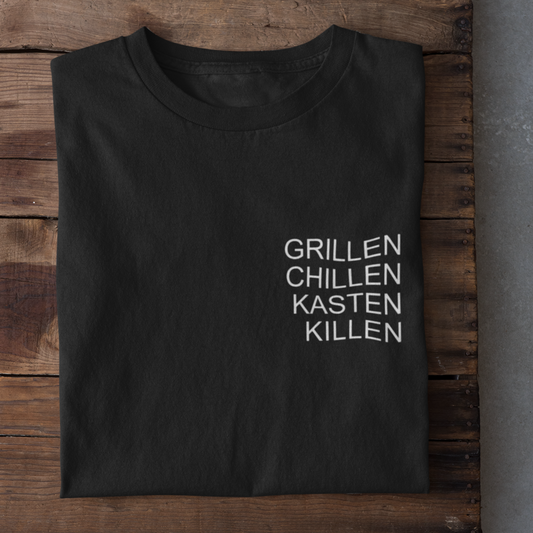 Grillen Chillen Kasten Killen - Herrenshirt