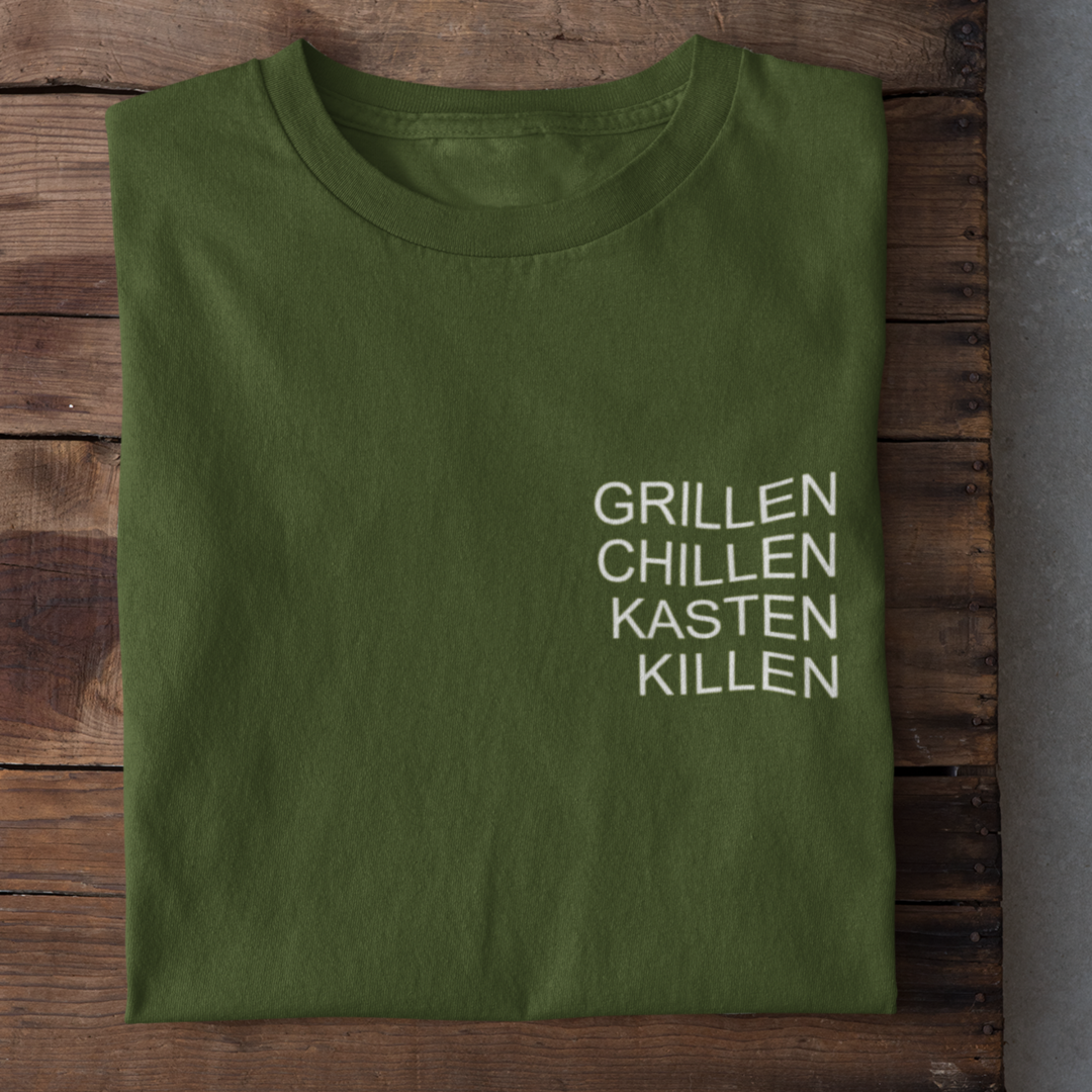 Grillen Chillen Kasten Killen - Herrenshirt