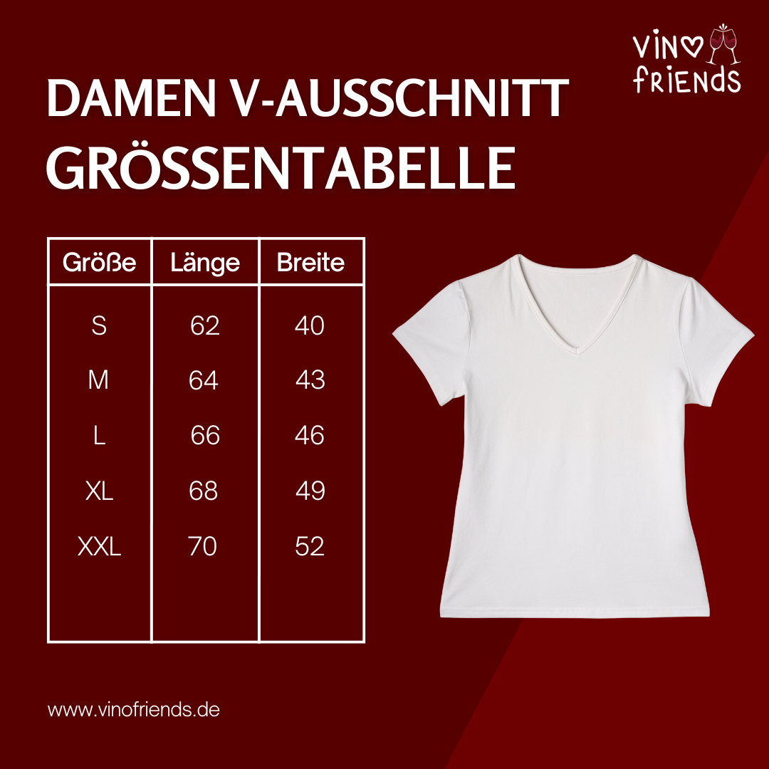 Wein Schwestern - V-Ausschnitt Damenshirt